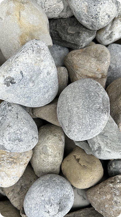 Rounded stones